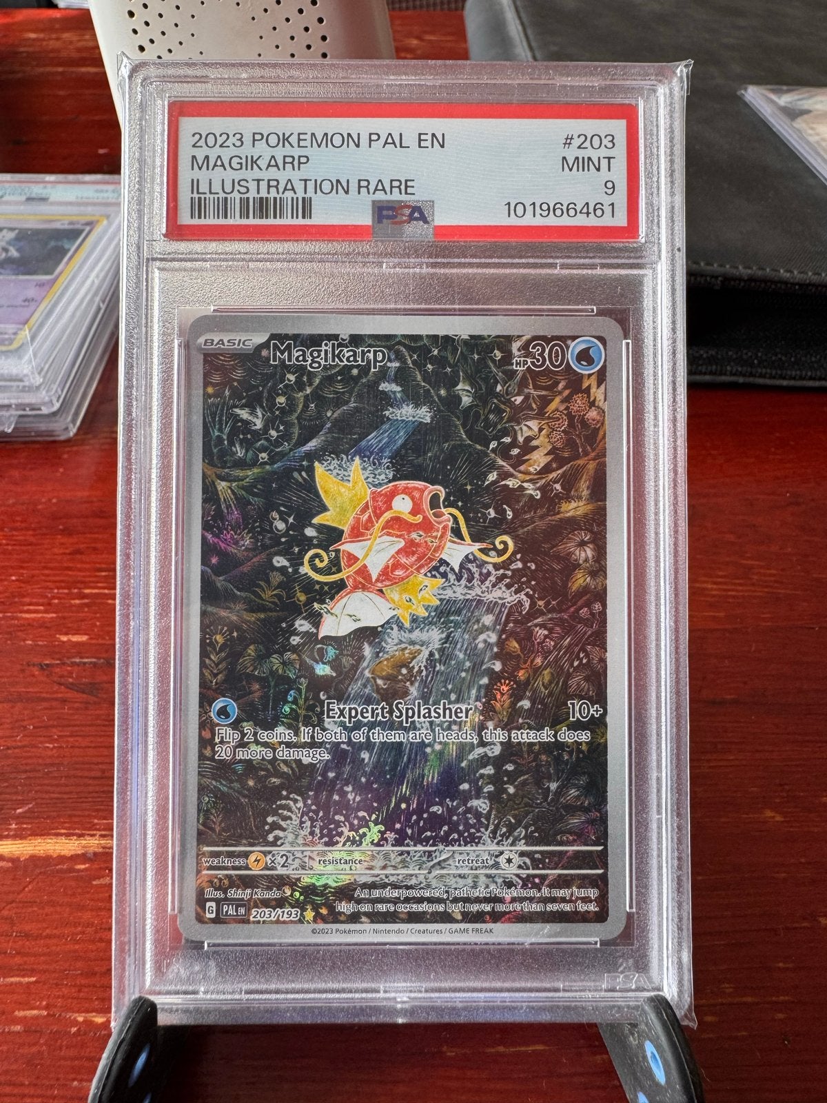 Magikarp #203 PSA 9, Ophalen, Zo goed als nieuw, Losse kaart, Foil
