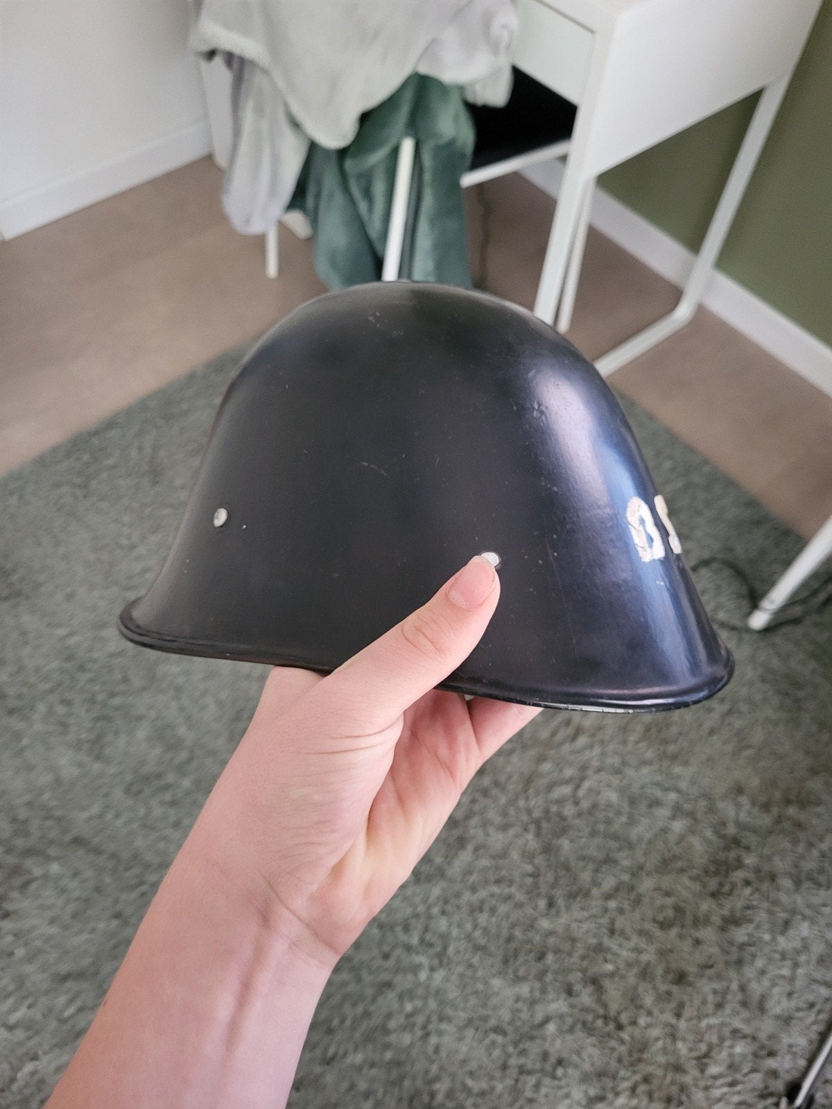 Nederlandse ww2 Leger helm doorgebruikt, Ophalen of Verzenden, Nederland, Helm of Baret
