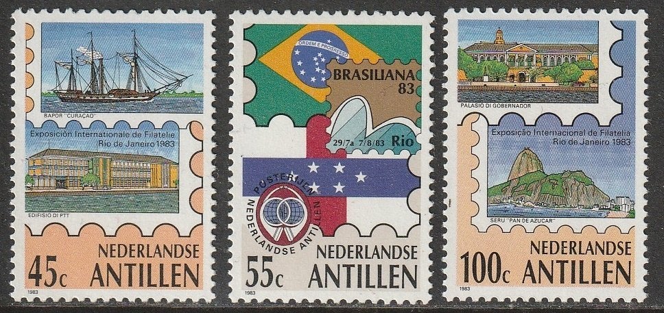 Antillen 1983 743/745 Brasiliana, Postfris, Ophalen of Verzenden, Postfris