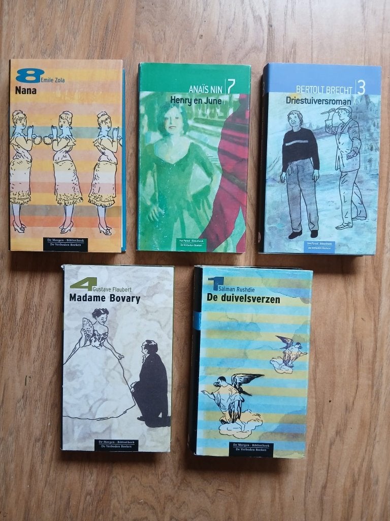 Vijf verboden boeken w.o. De duivelsverzen,Henry en June €10, Ophalen of Verzenden, Gelezen