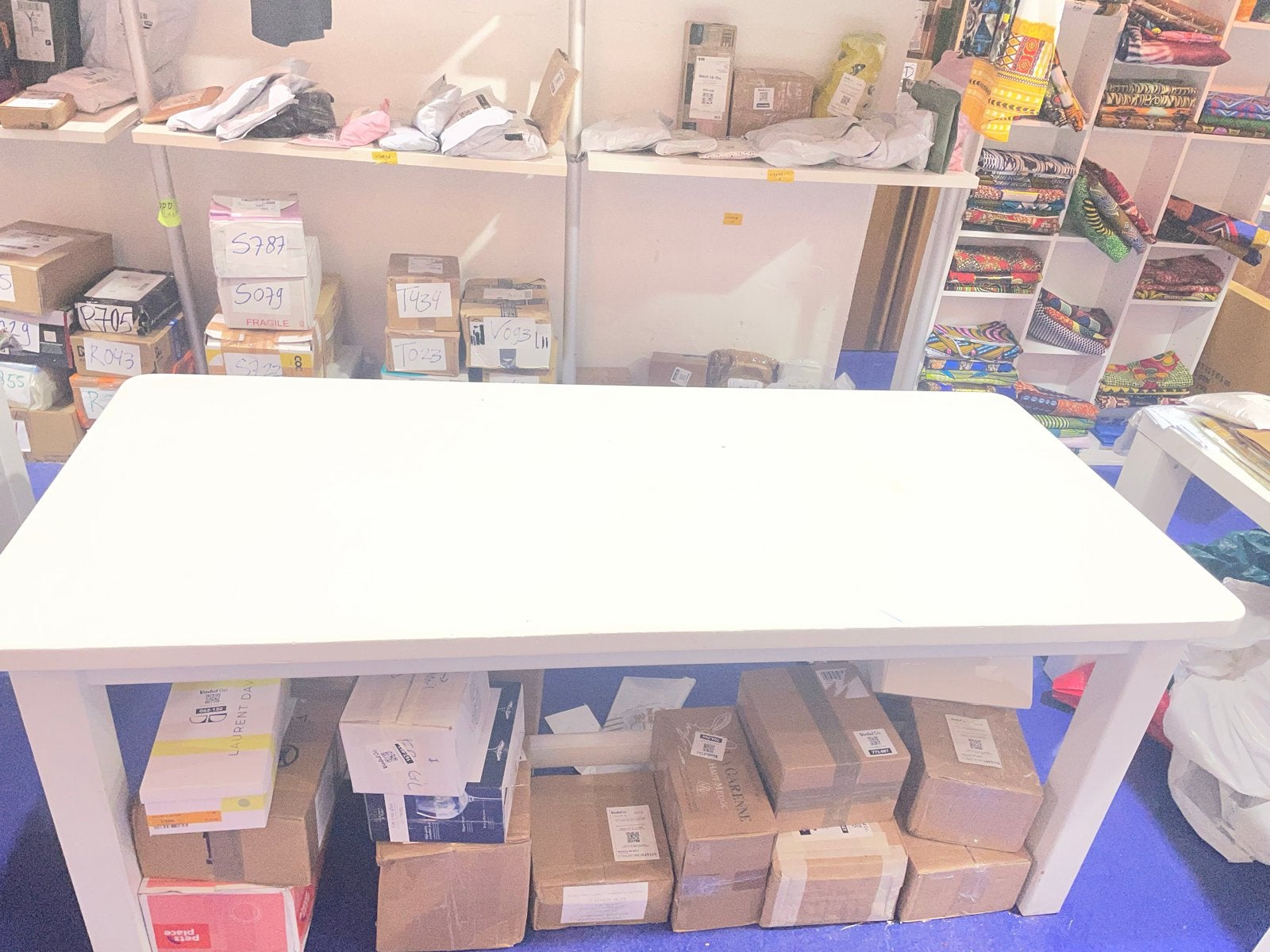 3 Witte Tafels - 1.80m x 80cm, Gebruikt, 150 tot 200 cm, Vier personen, Rechthoekig