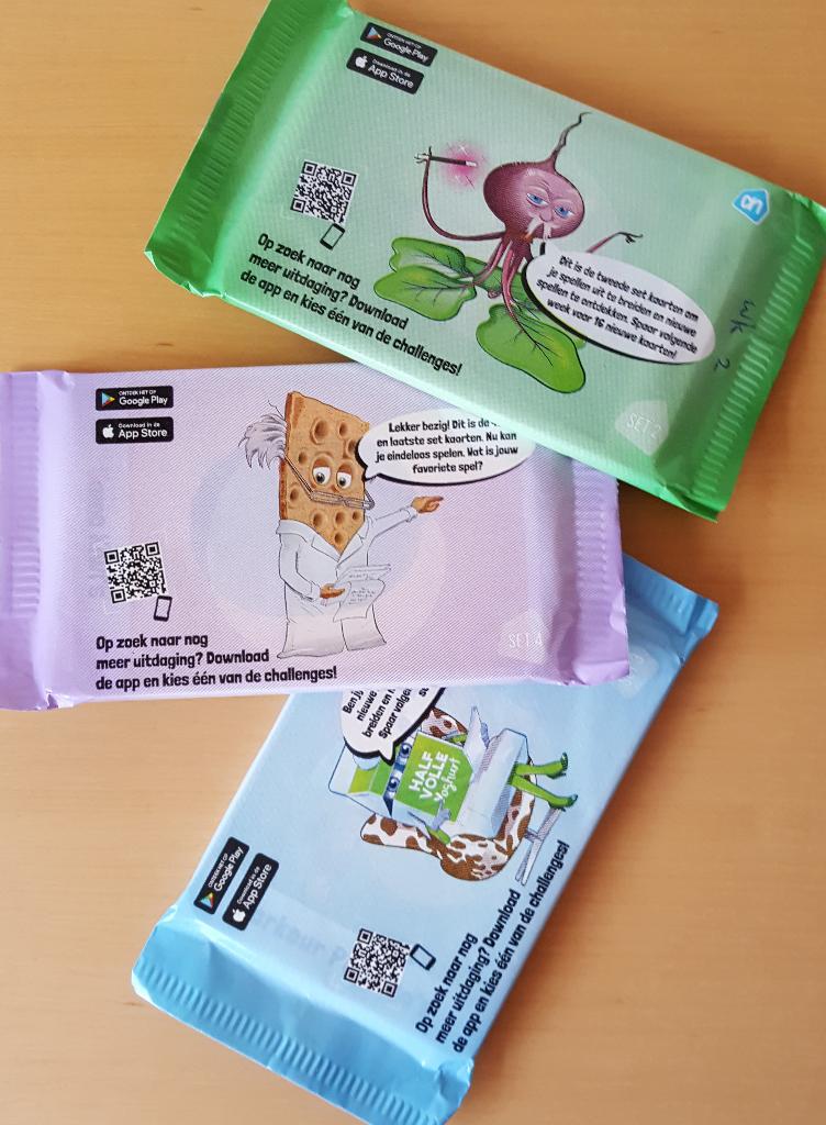 Set Foodstars kaartspellen AH -2 dichte pakjes à 16 kaartjes, Albert Heijn, Ophalen