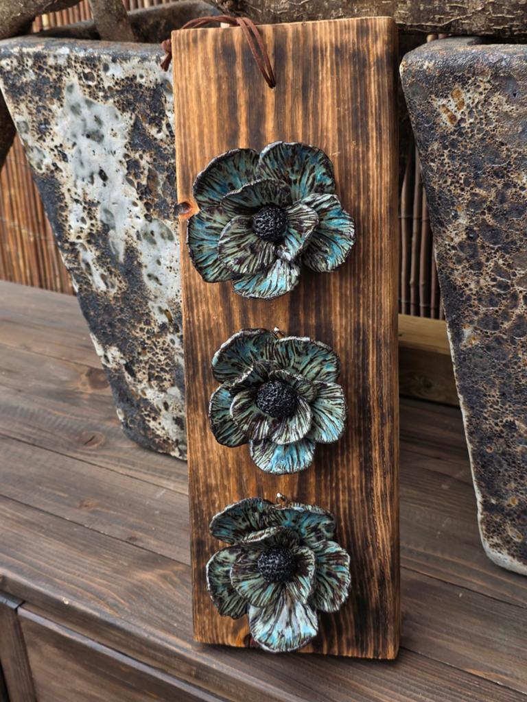 Decoratie plank met bloemen, Ophalen