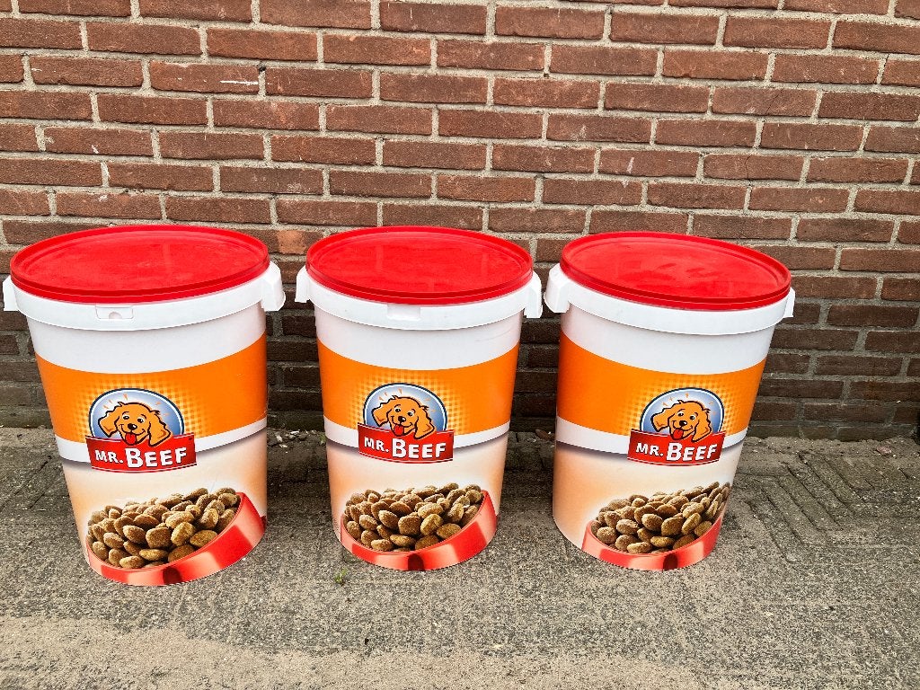 3 grote voertonnen, Dieren en Toebehoren, Dierenvoeding, Ophalen, Hond
