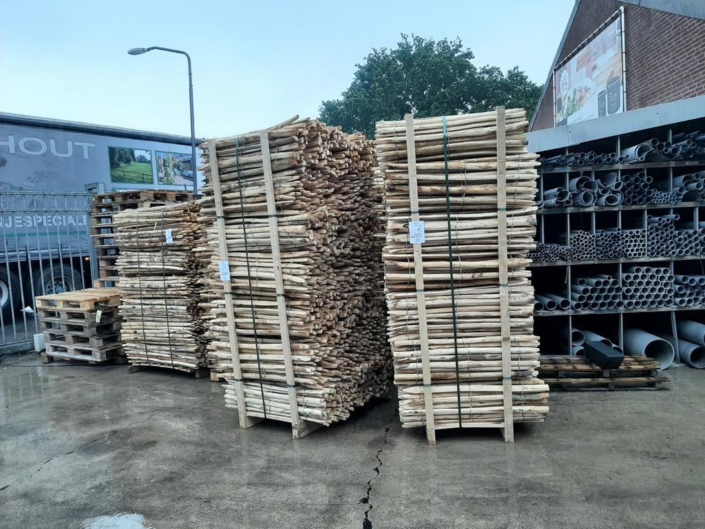 Kastanje hekwerk schapenhek frans diverse maten op voorraad, Ophalen, Met poort, Nieuw, Tuinhek