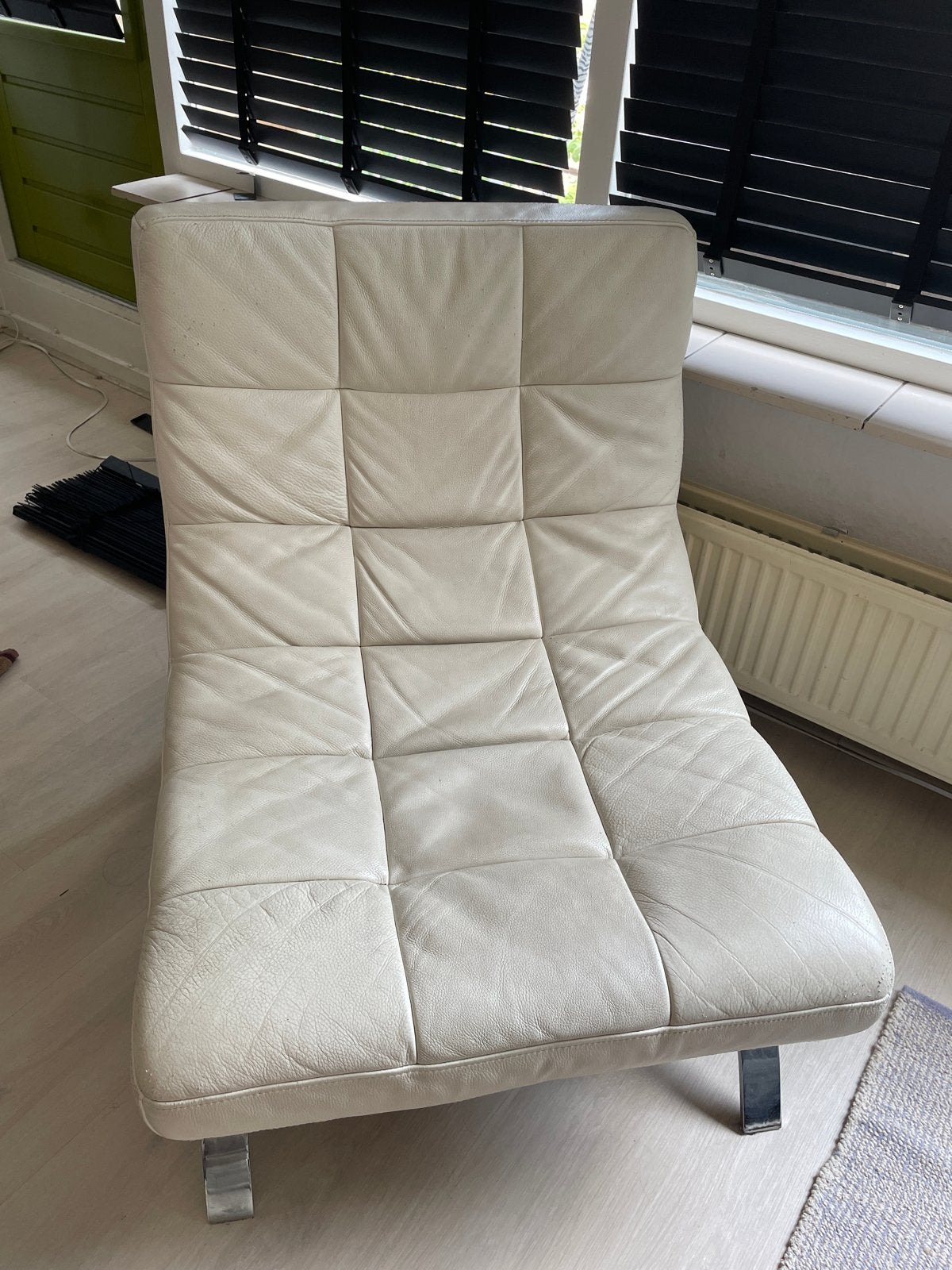 Leren Barca Chair Achterstoel - Crème/Wit GRATIS, Ophalen, Gebruikt, Overige kleuren, Leer