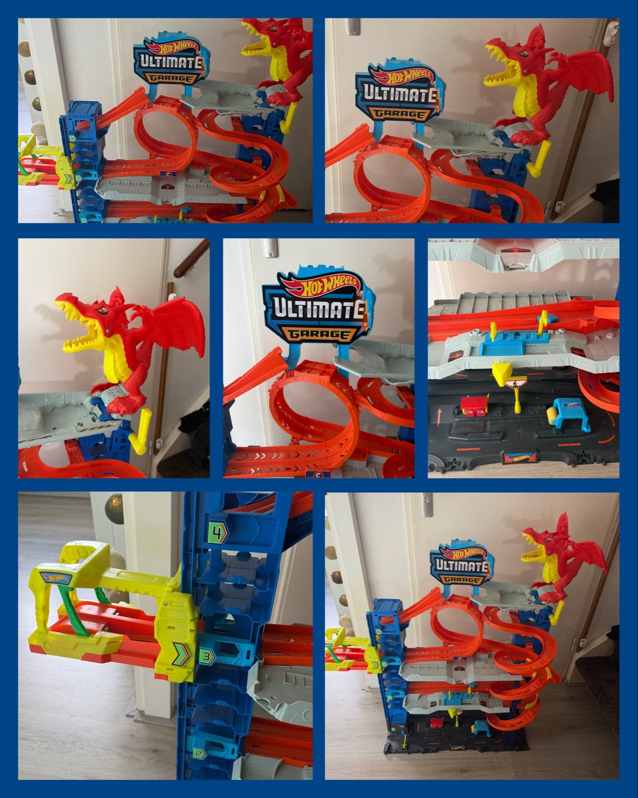 Hot Wheels Ultimate Garage met draak hotwheels dino, Ophalen, Zo goed als nieuw