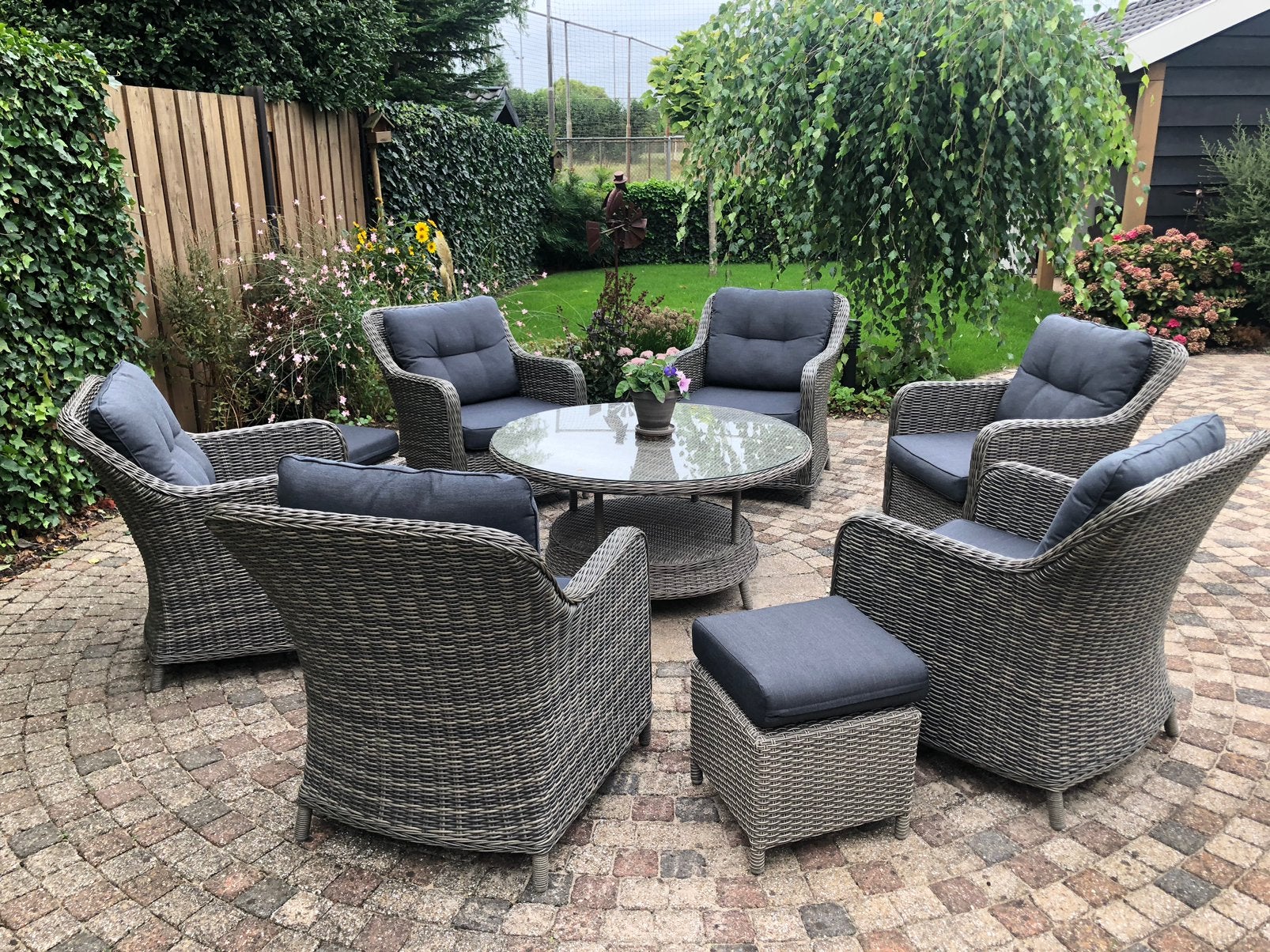 Tuinset Belfort, Ophalen, Zo goed als nieuw, Wicker, Stoel