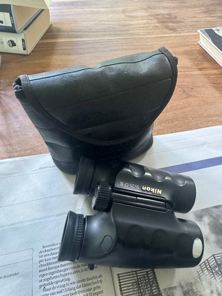 Nikon 9x25 verrekijker, Ophalen, Gebruikt, Dakkant (recht), 8 tot 12x