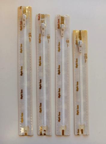 Lot van 4 Optilon ritsen niet deelbaar kleur 089 creme, Ophalen of Verzenden, Nieuw, Rits of Sluiting