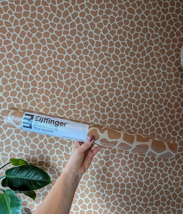 Eijffinger Explore Behang - Giraffe Patroon (1 rol), Huis en Inrichting, Ophalen of Verzenden, Beige