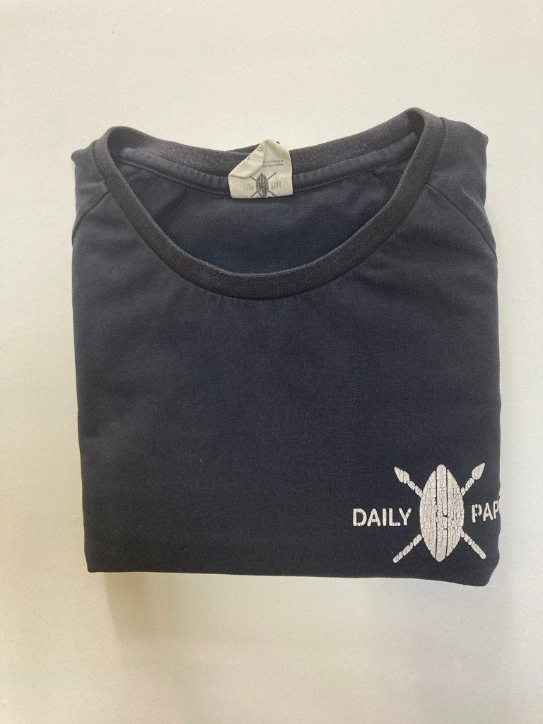 Daily Paper T-shirt Longsleeve - S - Black - Big logo, Zwart, Ophalen of Verzenden, Zo goed als nieuw, Daily Paper