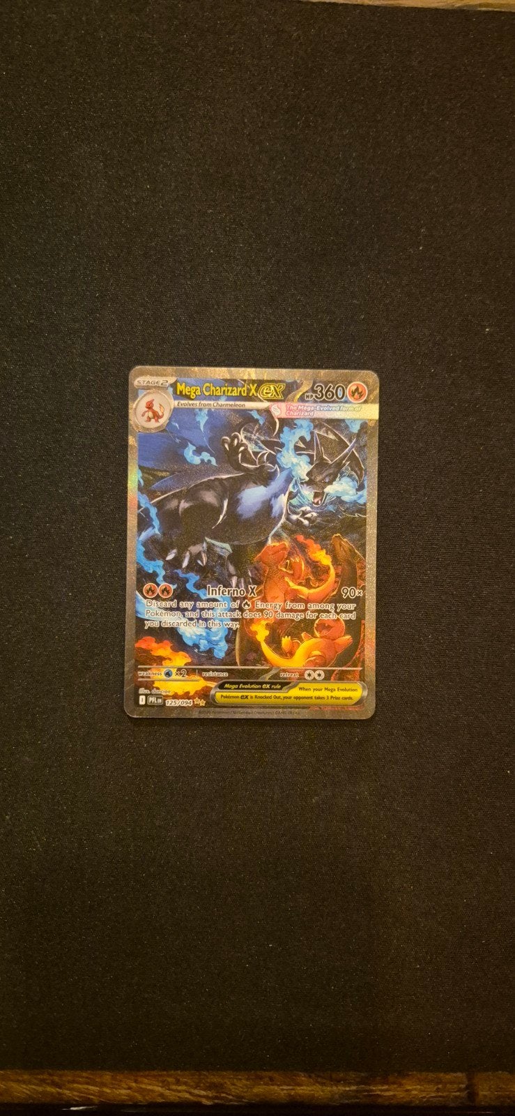 Mega Charizard X EX Pokémon kaart, Ophalen of Verzenden, Zo goed als nieuw, Losse kaart
