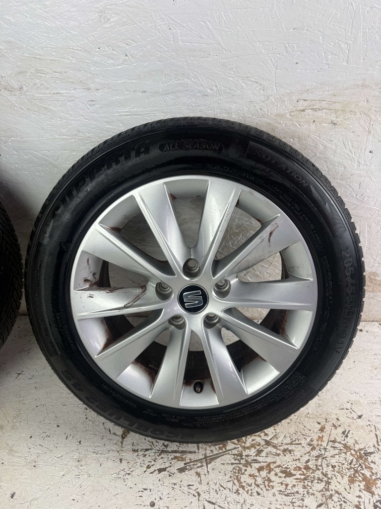 Originele Seat Leon Golf Caddy velgen 16" 5x112 all-season, Niet ingevuld, Gebruikt, 16 inch, Banden en Velgen