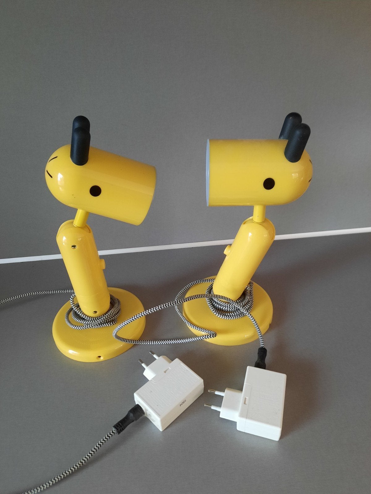 2 Vintage Ikea Krux Giraffe Tafellampjes - Zo goed als nieuw, Huis en Inrichting, Ophalen of Verzenden