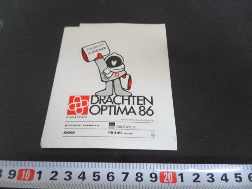 sticker Drachten Opima 86 PHILIPS Dunlop Eldon, Ophalen of Verzenden, Zo goed als nieuw