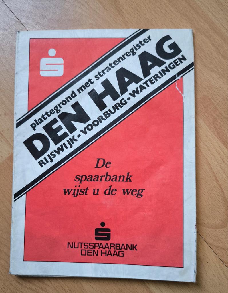Vintage Den Haag plattegrond Jaren 70 kaart s Gravenhage, Boeken, Geschiedenis | Stad en Regio, Ophalen of Verzenden