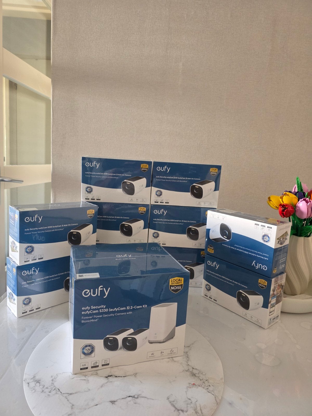 Nieuwe Eufy Security eufyCam S330 (eufyCam 3) kit, Ophalen of Verzenden, Nieuw, Buitencamera