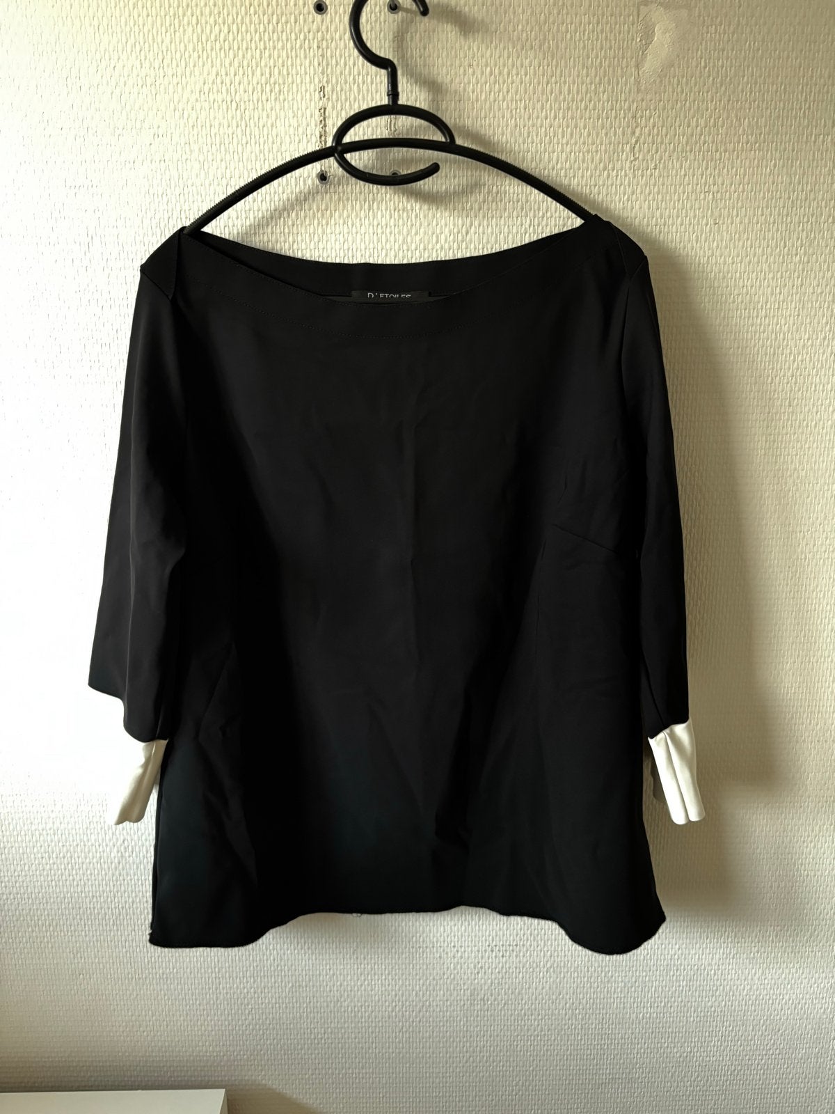 Luxe Zwarte D'Etoiles Casiope top met driekwart mouwen, Maat 38/40 (M), Zwart, Ophalen of Verzenden, Zo goed als nieuw