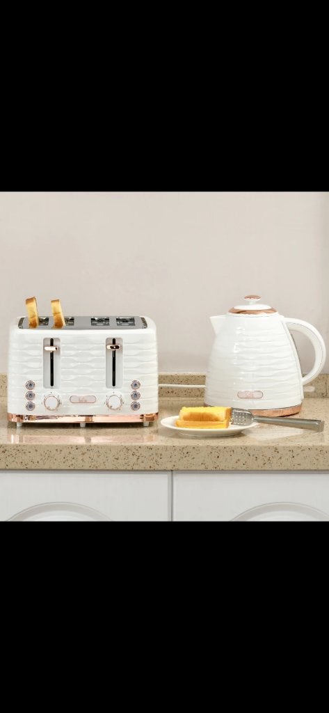 HOMCOM Waterkoker en Broodrooster Set, Witgoed en Apparatuur, Waterkokers, 1 tot 2 liter, Ophalen of Verzenden, Nieuw