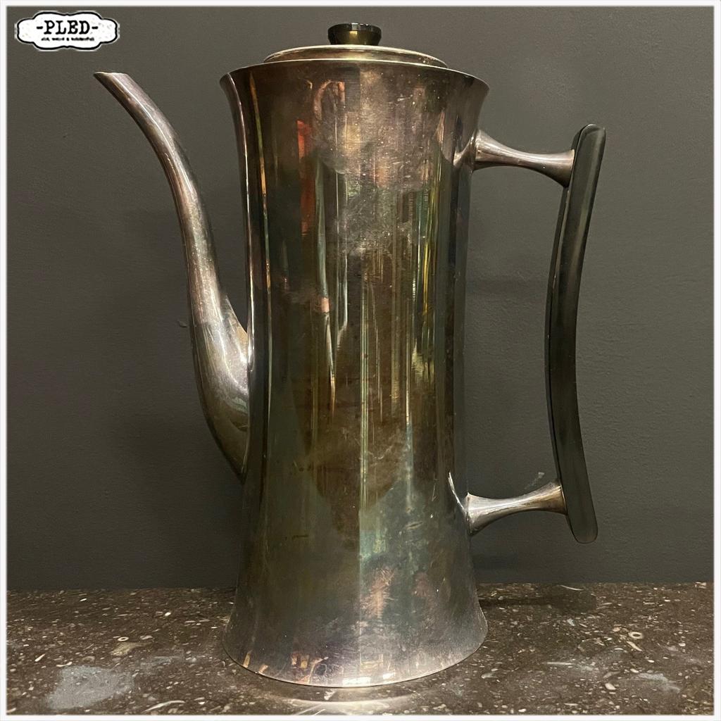 Verzilverde theepot koffiepot, MCM Berg, Denemarken, Antiek en Kunst, Ophalen of Verzenden