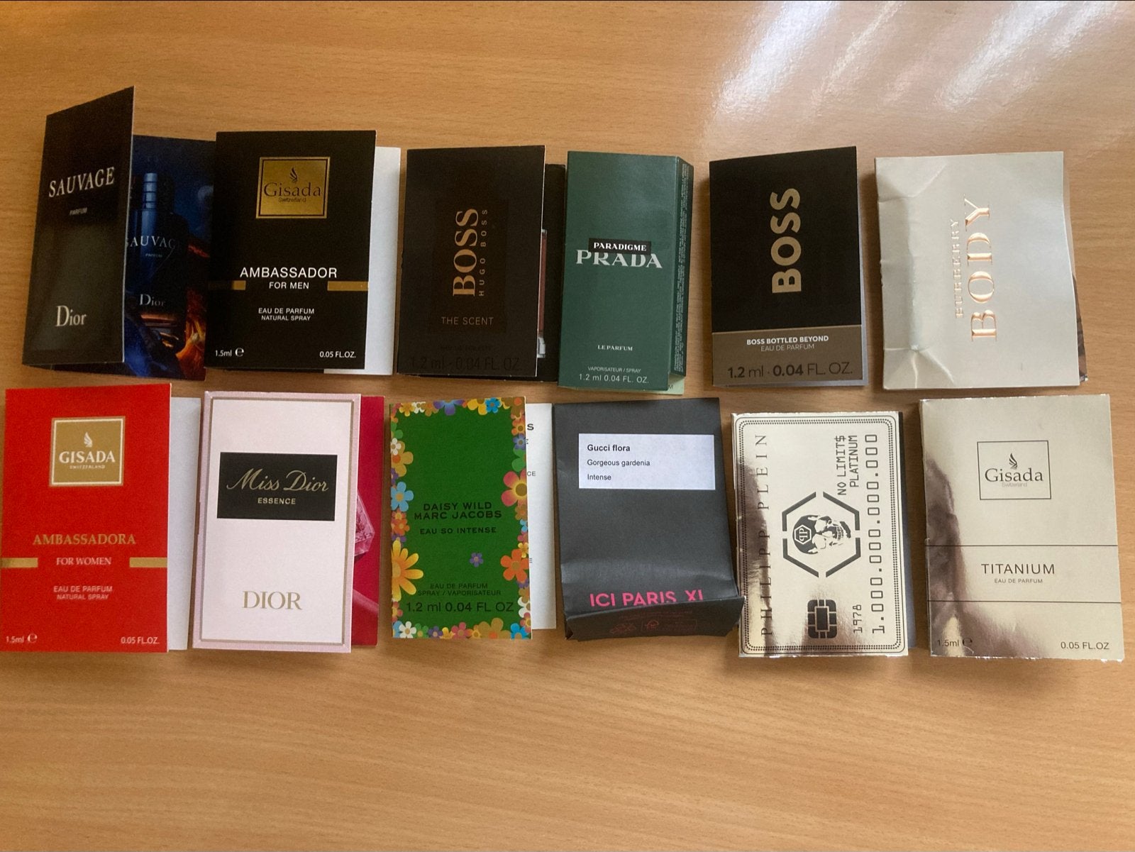 12 parfum samples Dior, Hugo Boss, Prada, Marc Jacobs, Verzenden, Nieuw