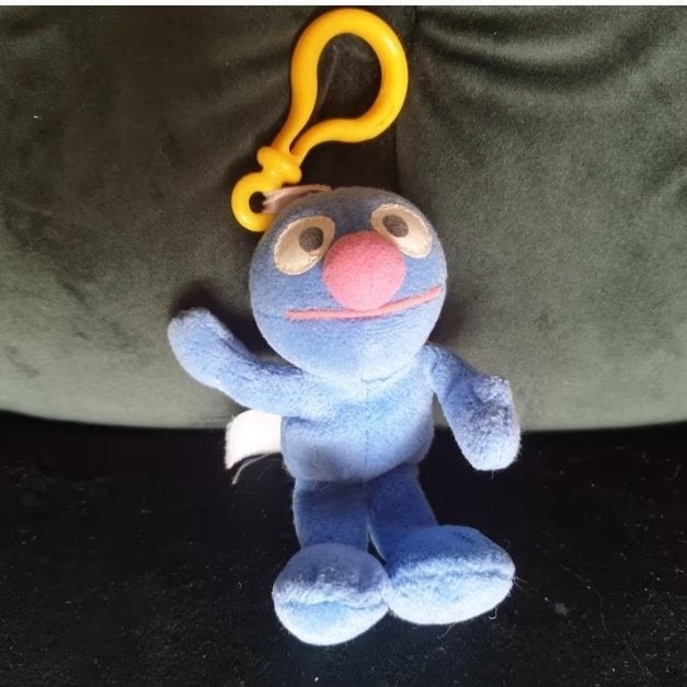 Vintage Sesamstraat Grover sleutelhanger ca 15 cm 1008, Gebruikt, -, -, Ophalen of Verzenden