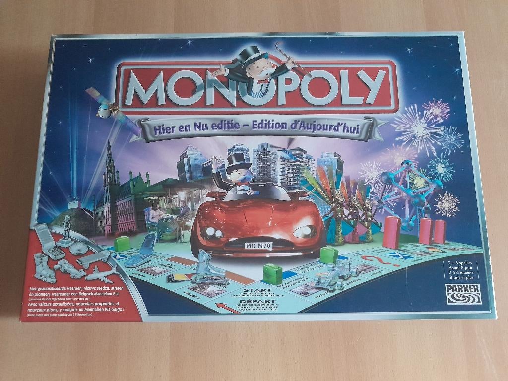 Monopoly Hier en Nu spel van Parker zgan, Hobby en Vrije tijd, Gezelschapsspellen | Bordspellen, Vijf spelers of meer, Ophalen