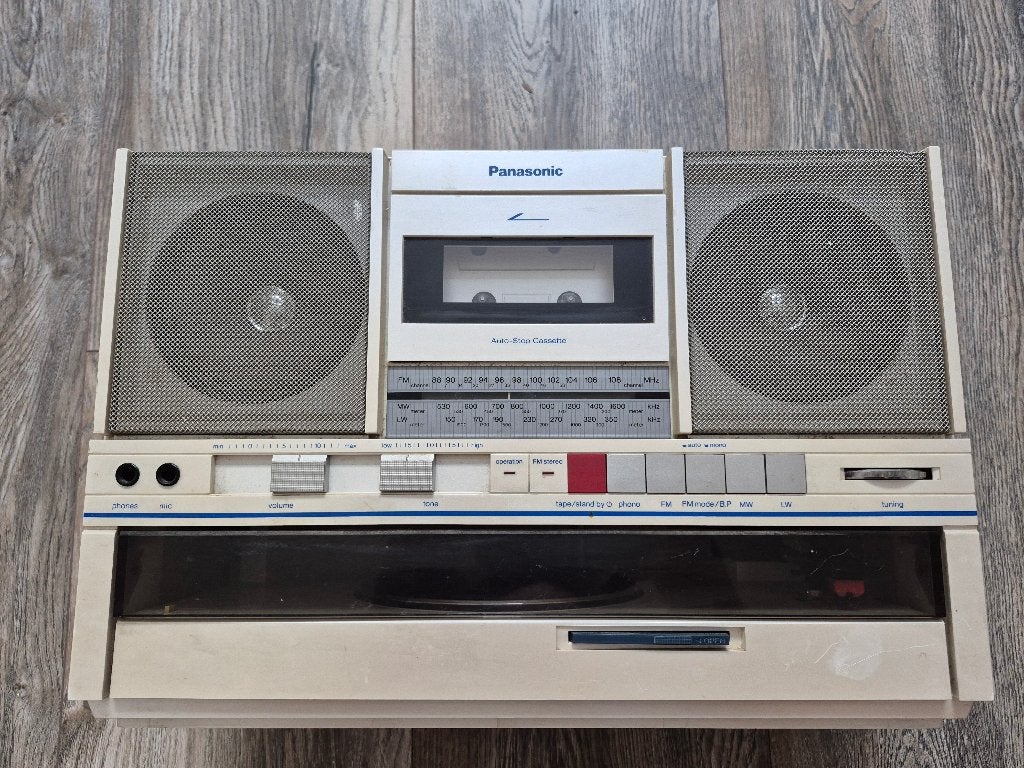 Panasonic SG-J500L radio/ cassette/ platenspeler, Ophalen of Verzenden, Gebruikt, Platenspeler, Overige merken