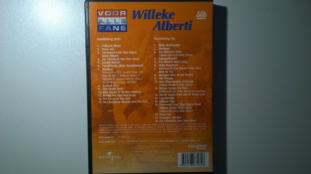 Willeke Alberti - Voor Alle Fans (DVD), Cd's en Dvd's, Alle leeftijden, Ophalen of Verzenden, Zo goed als nieuw, Verzameling