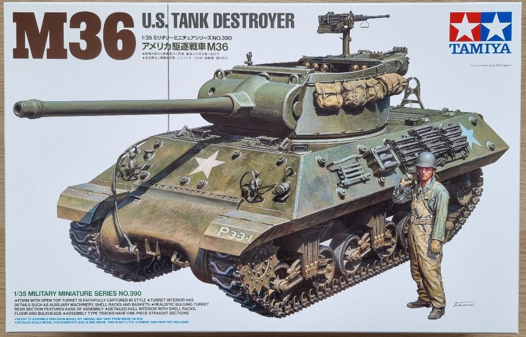 Tamiya 1:35 #35390 WWII U.S. Tank Destroyer M36, Tank, 1:32 tot 1:50, Nieuw, Ophalen of Verzenden