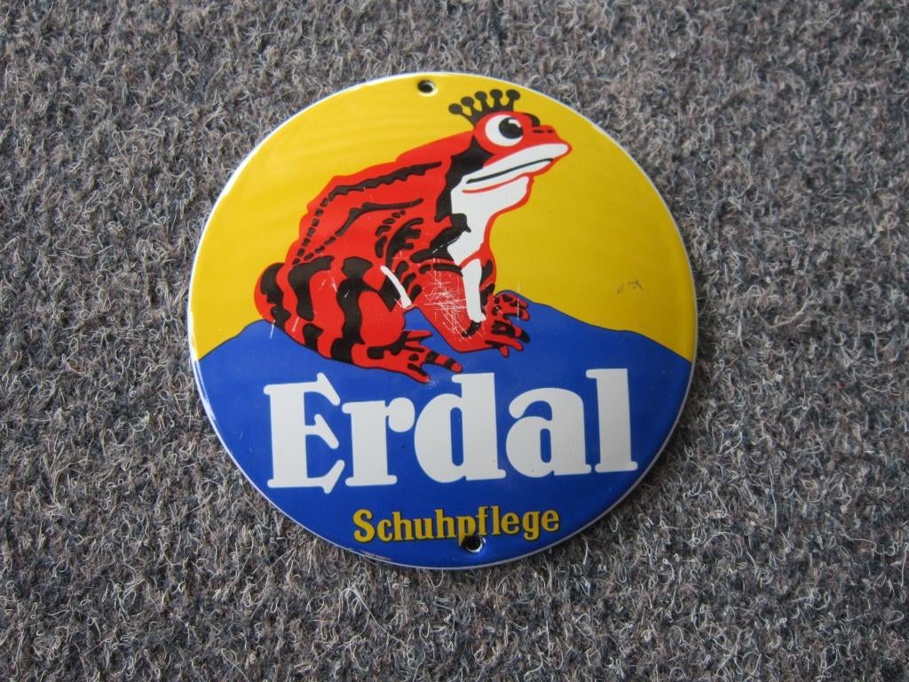 ERDAL EMAILLE RECLAMEBORD, Ophalen, Gebruikt, Reclamebord