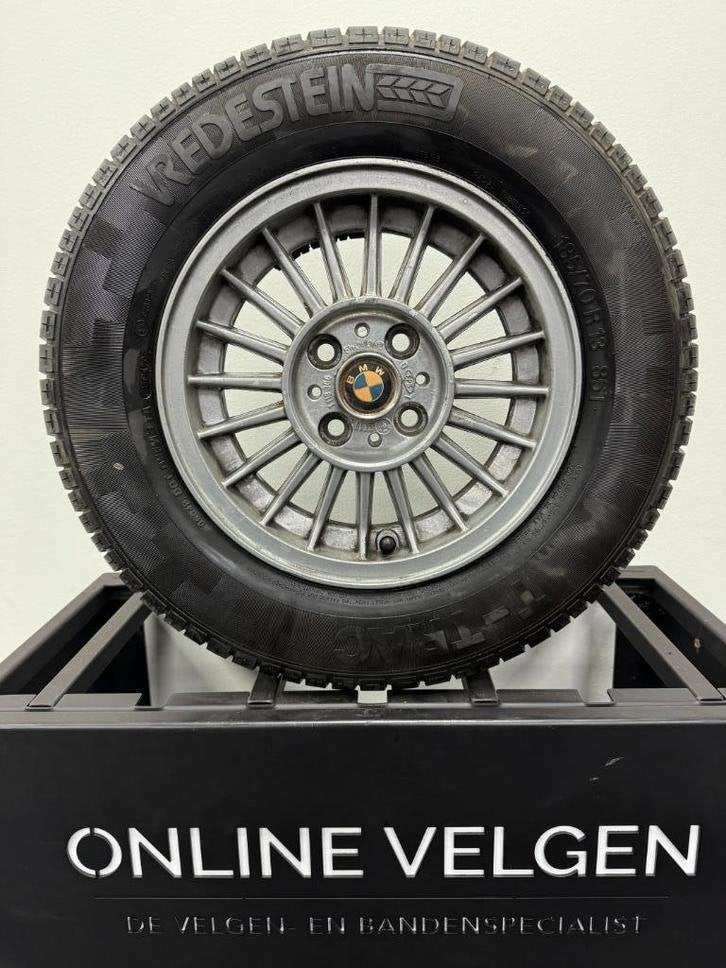 Set 13 inch BMW 4x100 4x101,65 5,5J ET18 velgen ALPINA, Niet ingevuld, Gebruikt, 13 inch, Banden en Velgen