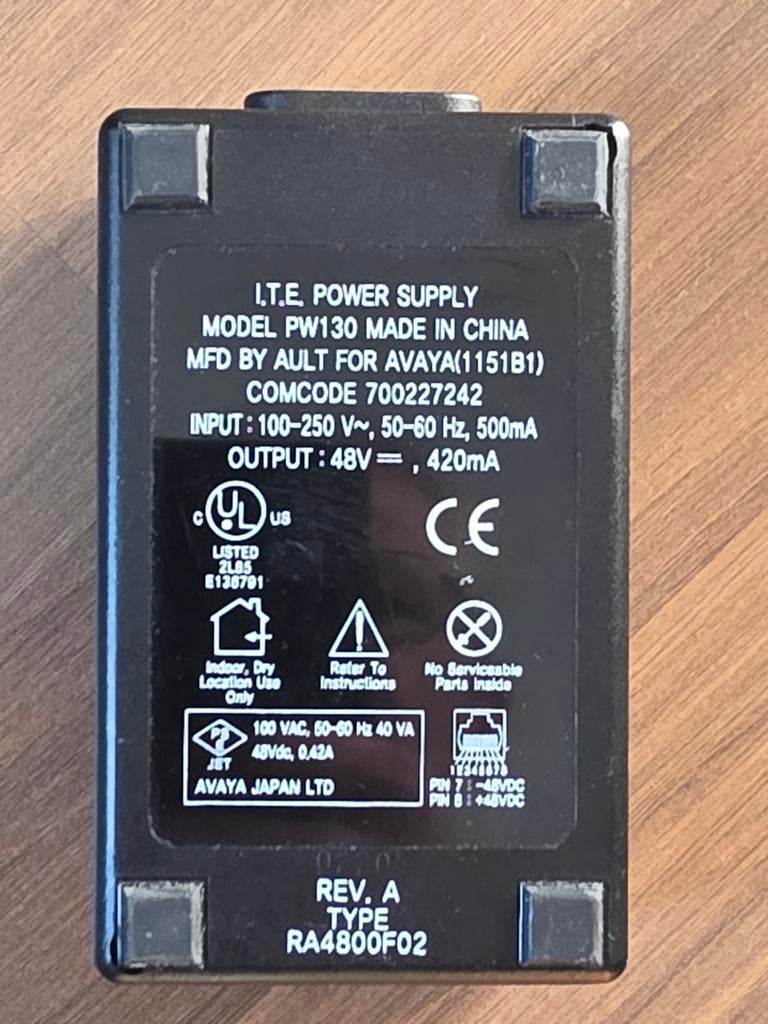 Avaya 1151B1 48V voeding voor telefoon, Ophalen of Verzenden