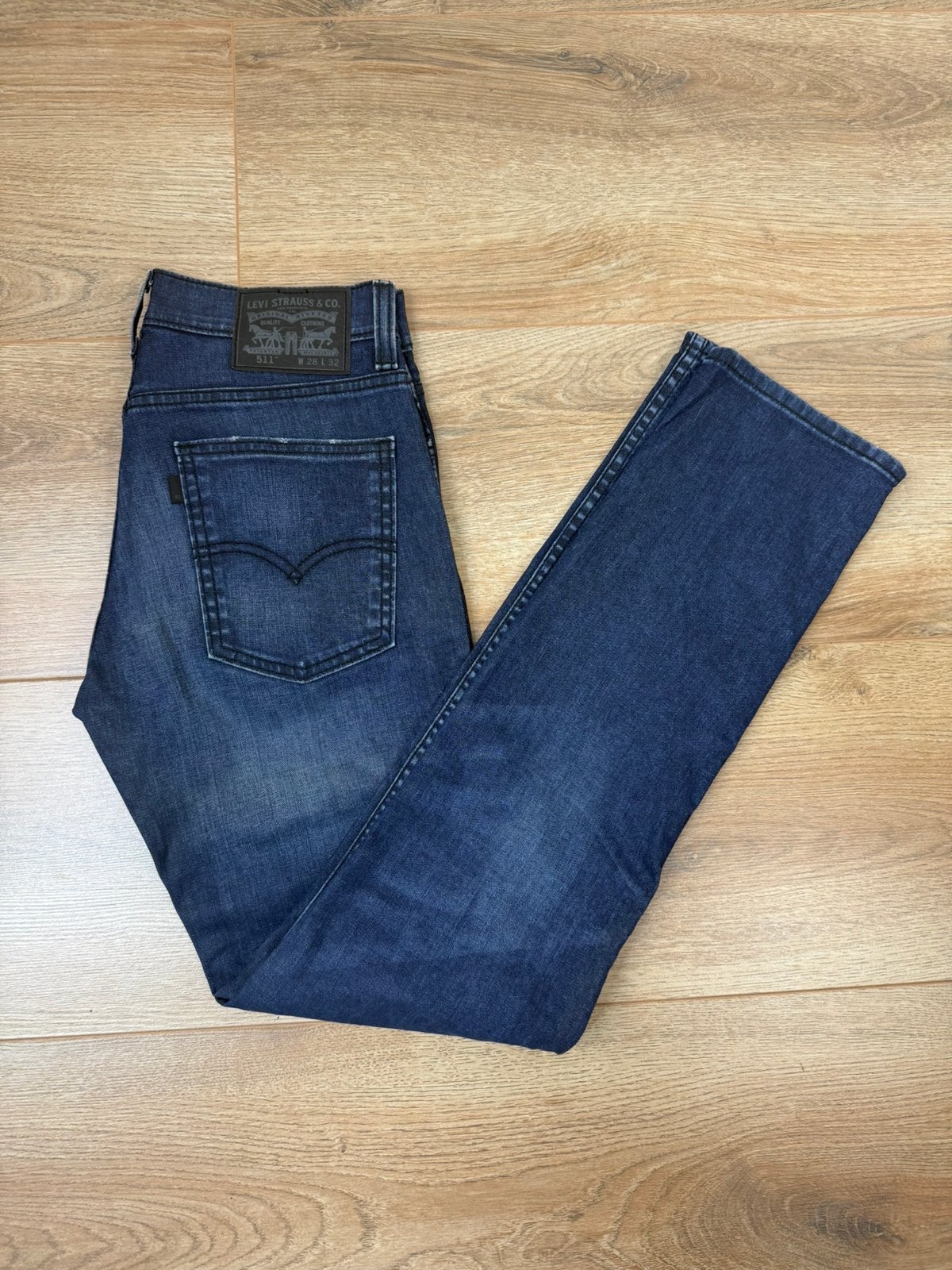 Levi’s Jeans 511 dames Donkerblauw Maat W28/L32, Kleding | Dames, Verzenden, Zo goed als nieuw, Blauw, W28 - W29 (confectie 36)
