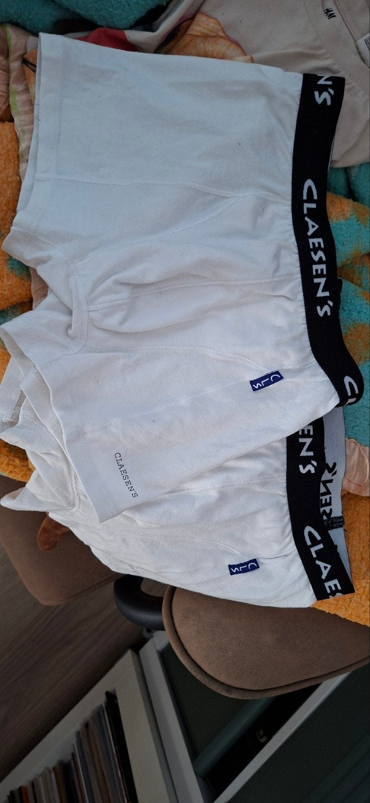 Twee witte Claessens boxershorts - Maat 10, Kinderen en Baby's, Kinderkleding | Maat 140, Claesens, Nacht- of Onderkleding, Gebruikt