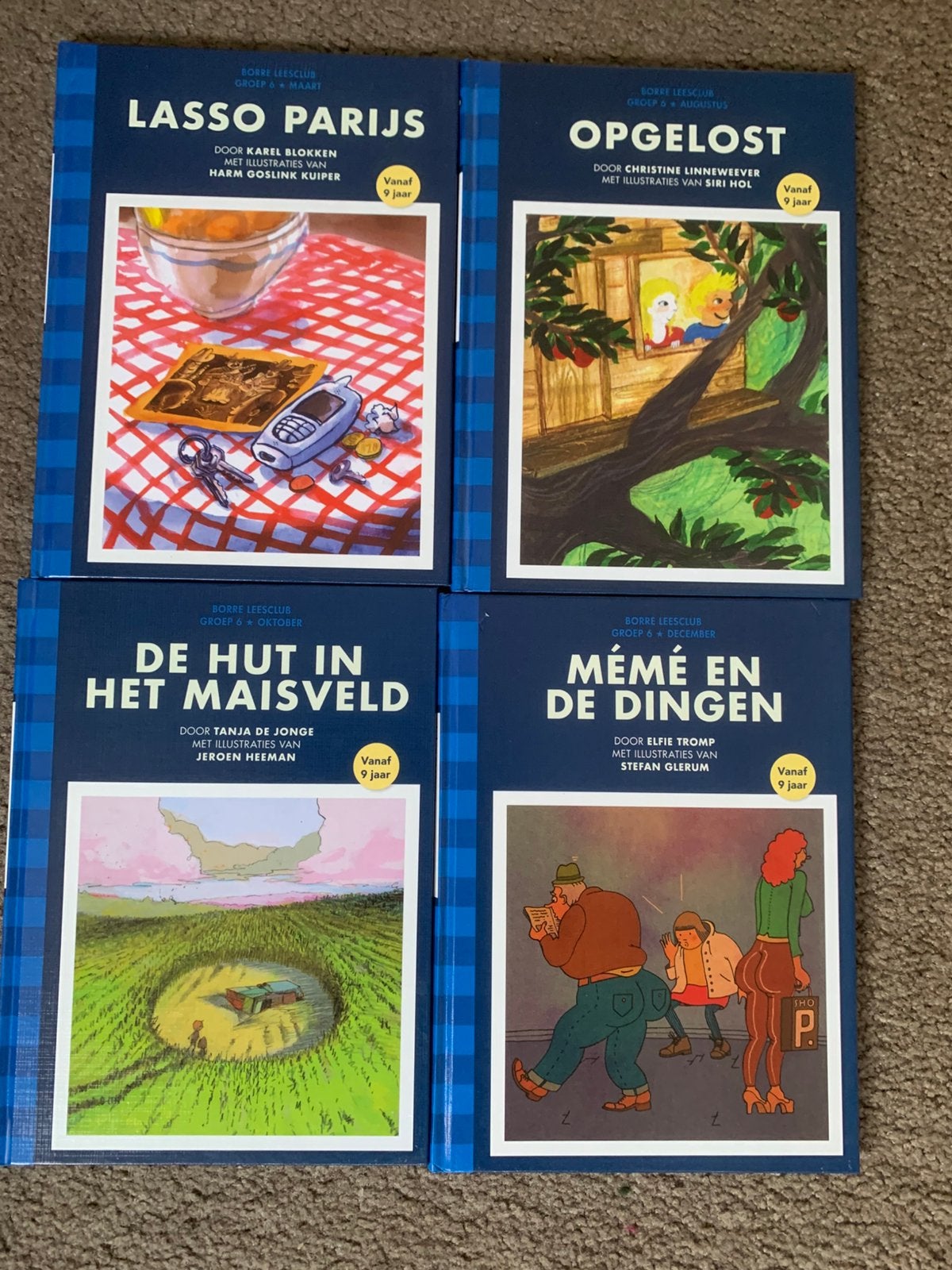 4 Borre leesclub boekjes groep 6, Boeken, Gelezen, Fictie algemeen, Ophalen of Verzenden, K. Blokken