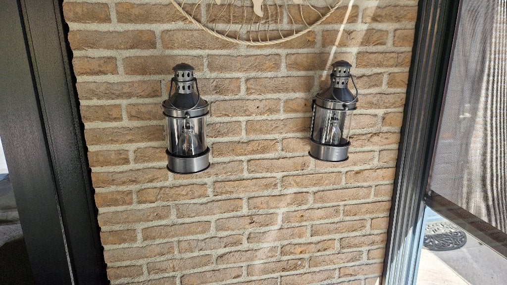 Olielamp met muur bevestiging, Ophalen, Zo goed als nieuw, Metaal, Wandlamp