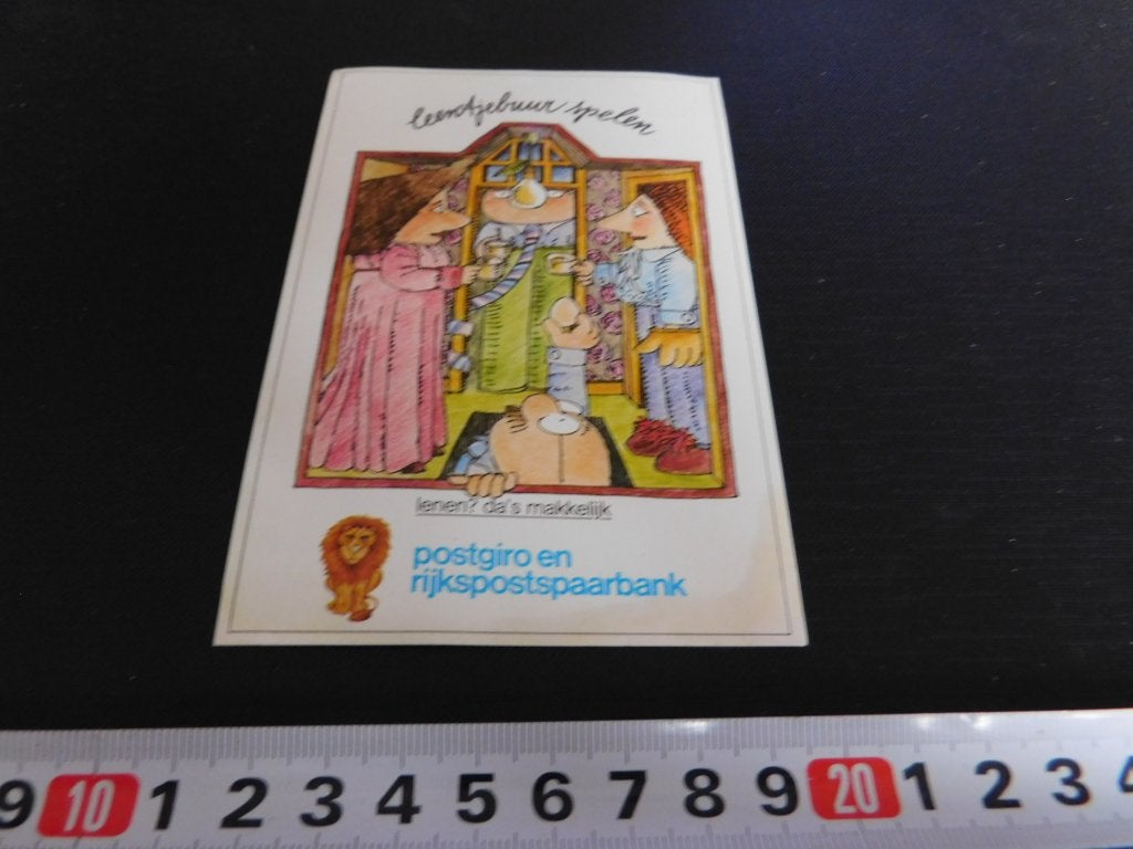 sticker Leentje buur spelen Postgiro en Rijkspostspaarbank, Ophalen, Zo goed als nieuw