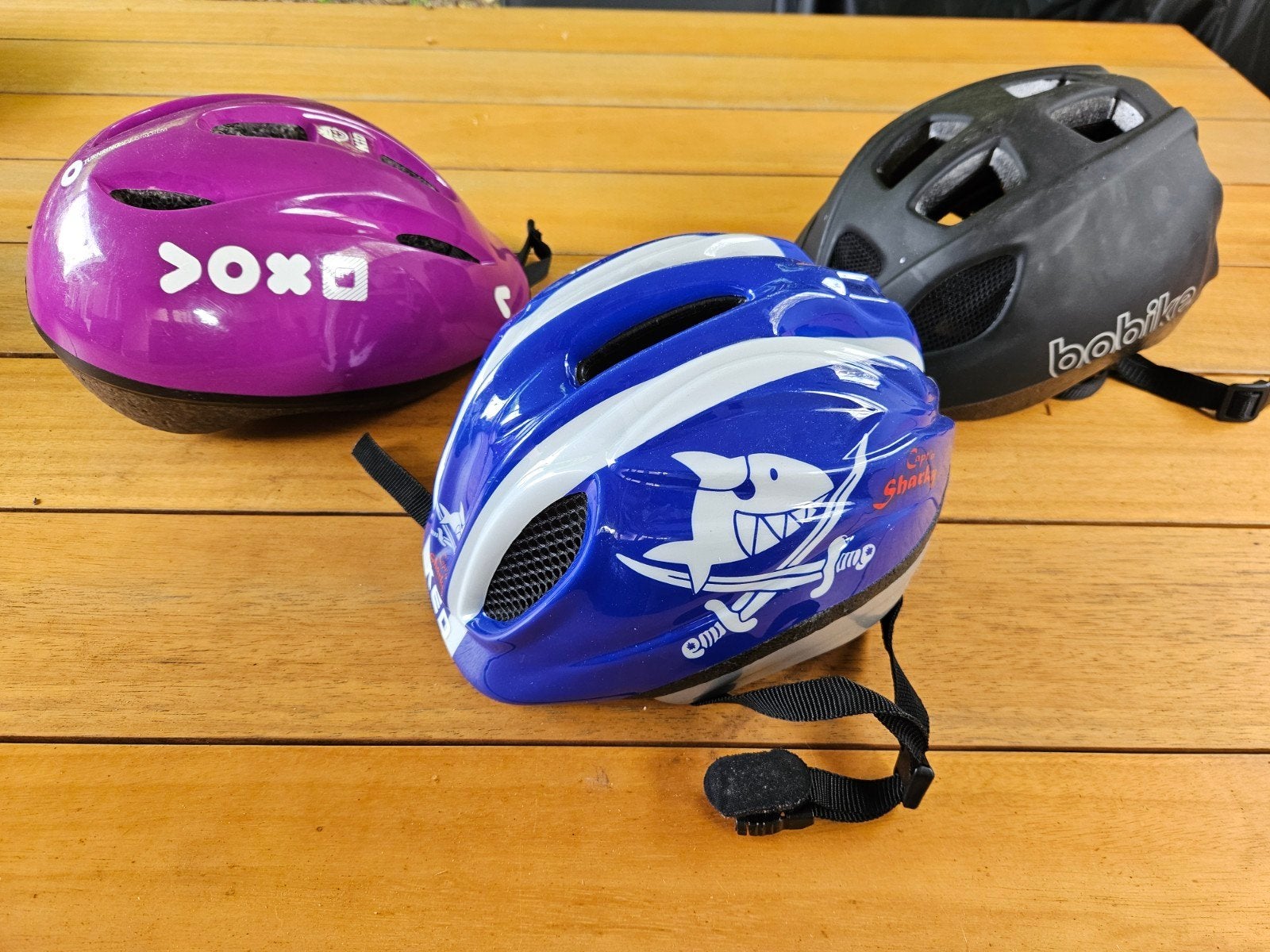Set van 3 kinderfietshelmen - Diverse kleuren en maten, Ophalen, Gebruikt, Jongen of Meisje, Overige maten