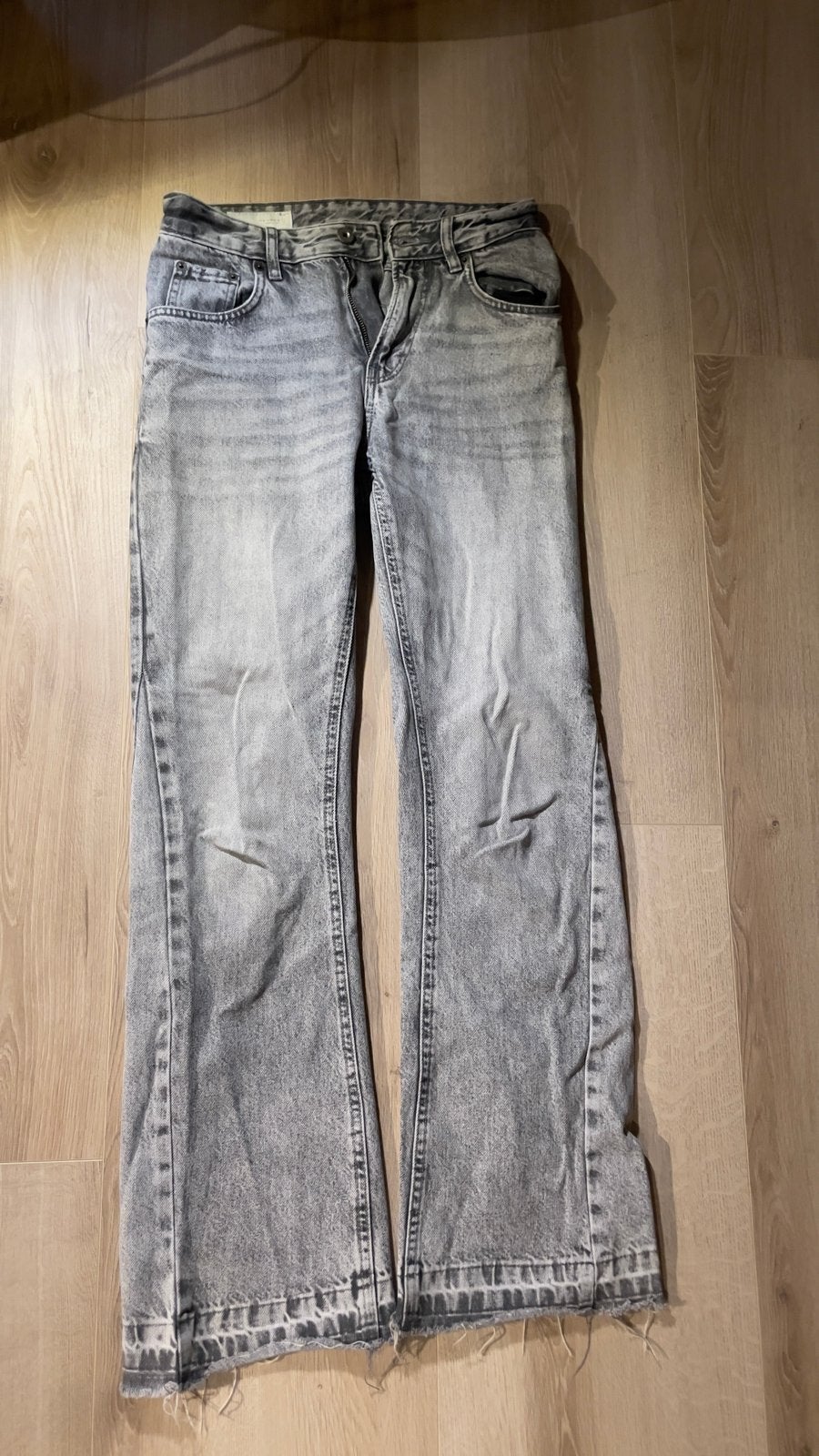 Zara flared jeans, maat eur 34, Ophalen of Verzenden, Zo goed als nieuw, Grijs, Overige jeansmaten