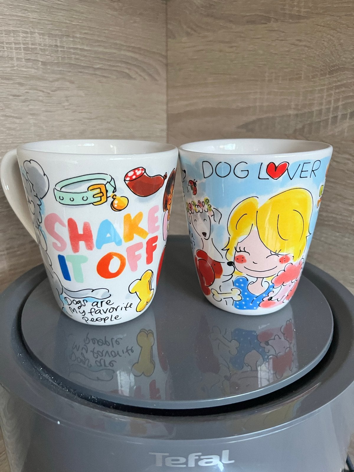 Blond Amsterdam mokken set (2 stuks) - Honden thema, zgan, Blond Amsterdam, Ophalen of Verzenden, Zo goed als nieuw, Steen/keramiek