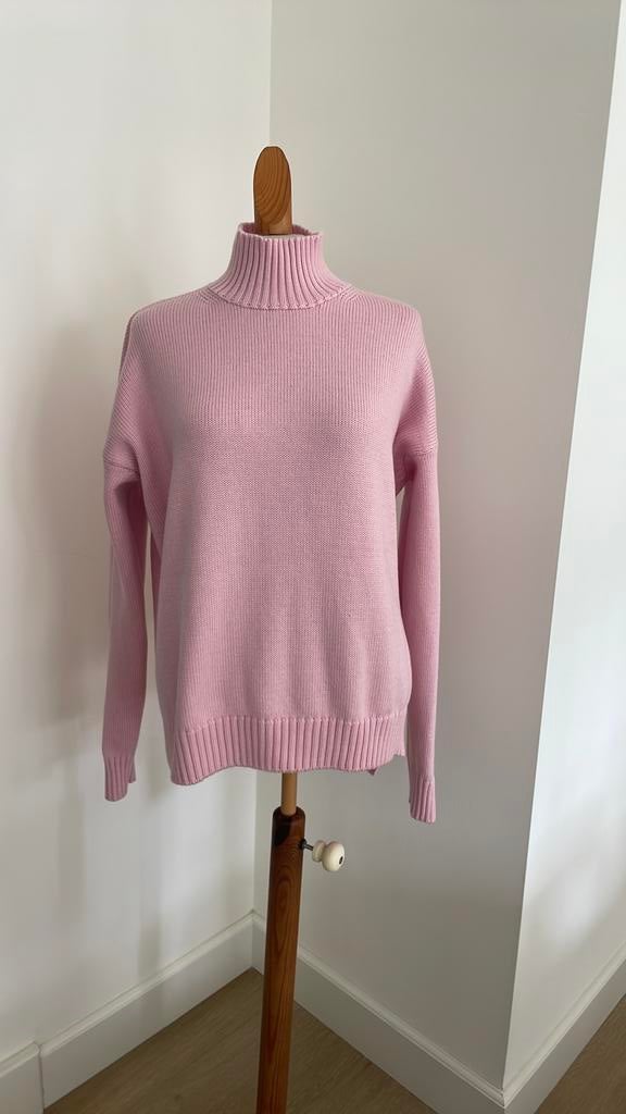 Roze wollen trui van Ganni, mt M, Kleding | Dames, Truien en Vesten, Verzenden, Zo goed als nieuw, Maat 38/40 (M), Roze