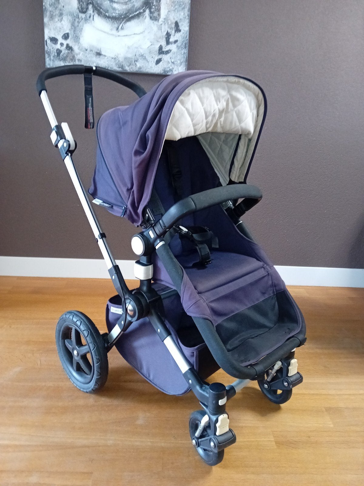 Navy Bugaboo Cameleon 3 + voetenzak, regenhoes en adapter, Ophalen, Gebruikt, Bugaboo, Combiwagen