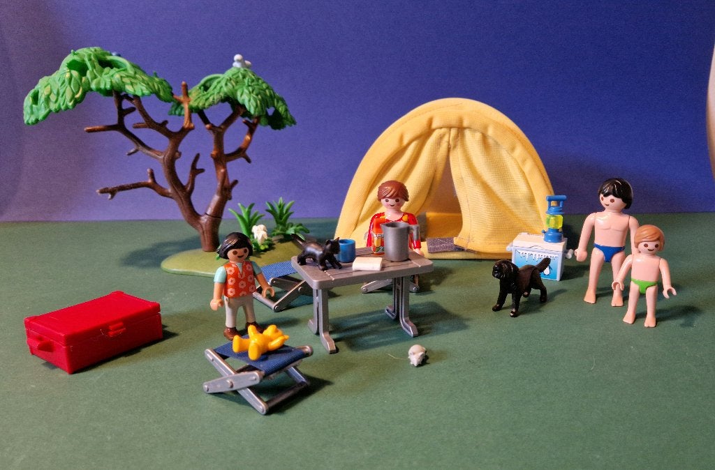 Playmobil 5435 kampeerders met tent, Gebruikt, Complete set, Ophalen of Verzenden, Summer fun