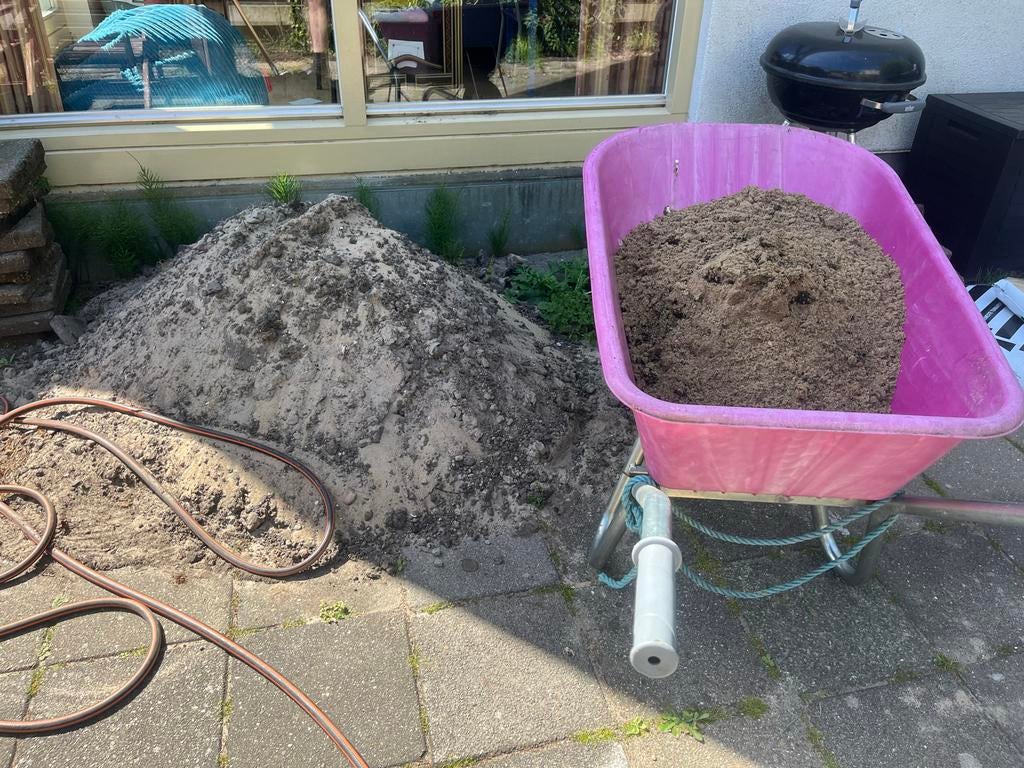 Gratis een kuub straatzand geel zand ophoogzand, Ophalen, Gebruikt, Ophoogzand