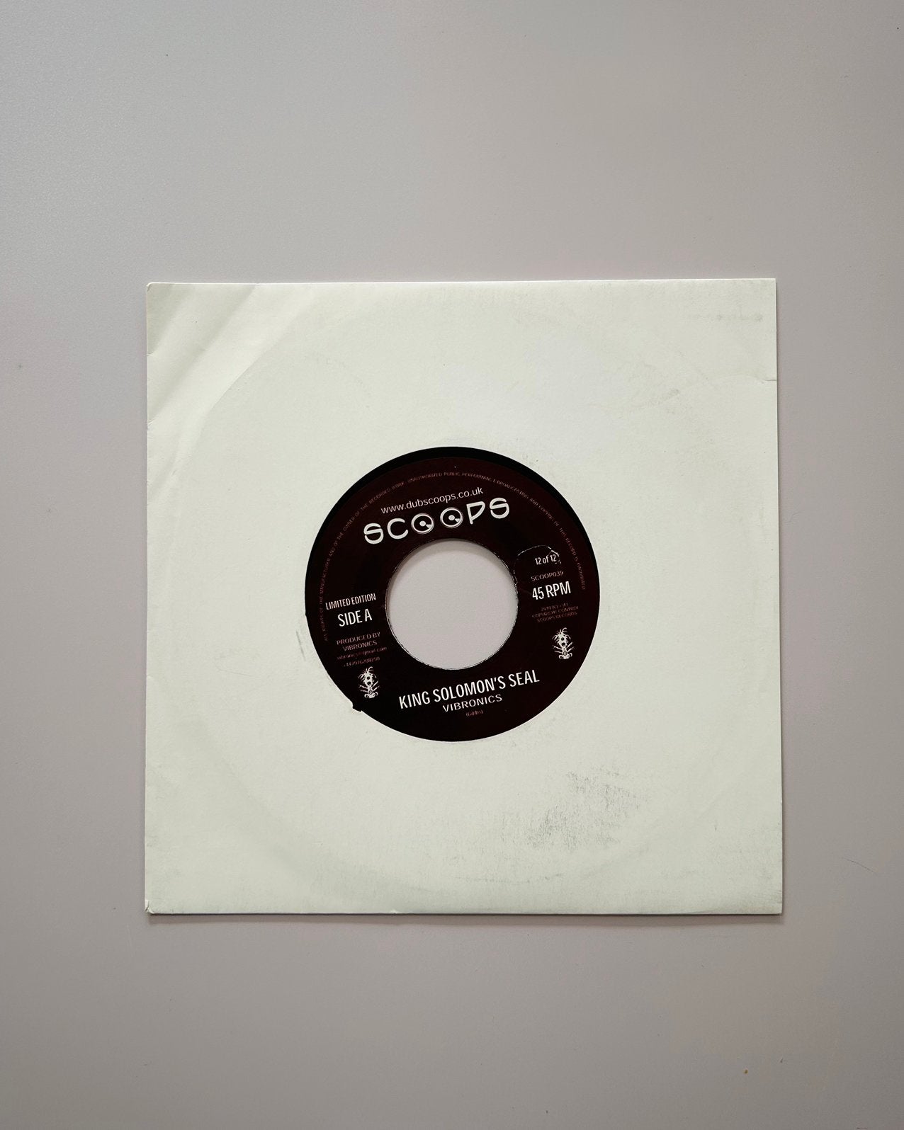 Vibronics – King Solomon’s Seal (Scoops Records SCOOP039), Cd's en Dvd's, Ophalen of Verzenden, Gebruikt, 7 inch, LP