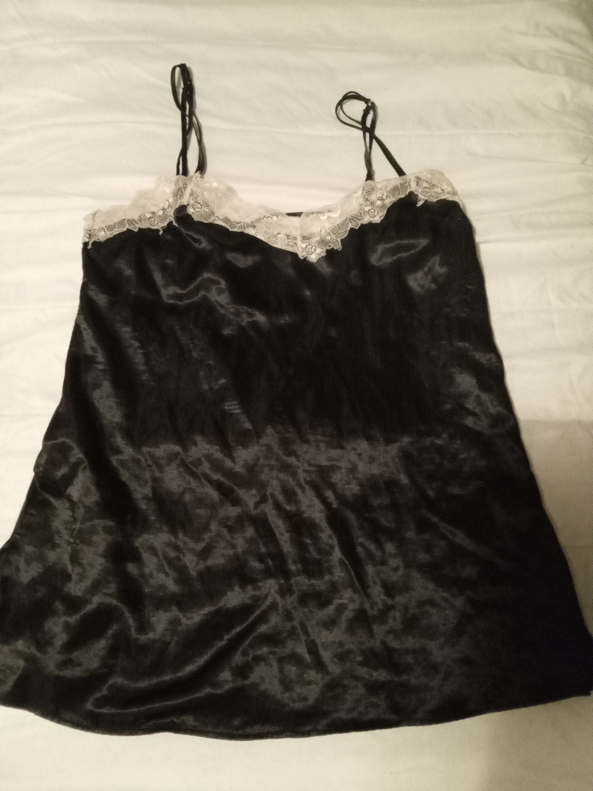 Besired slipdress zwart satijn XXL, Ophalen of Verzenden, Zwart, Nachtkleding