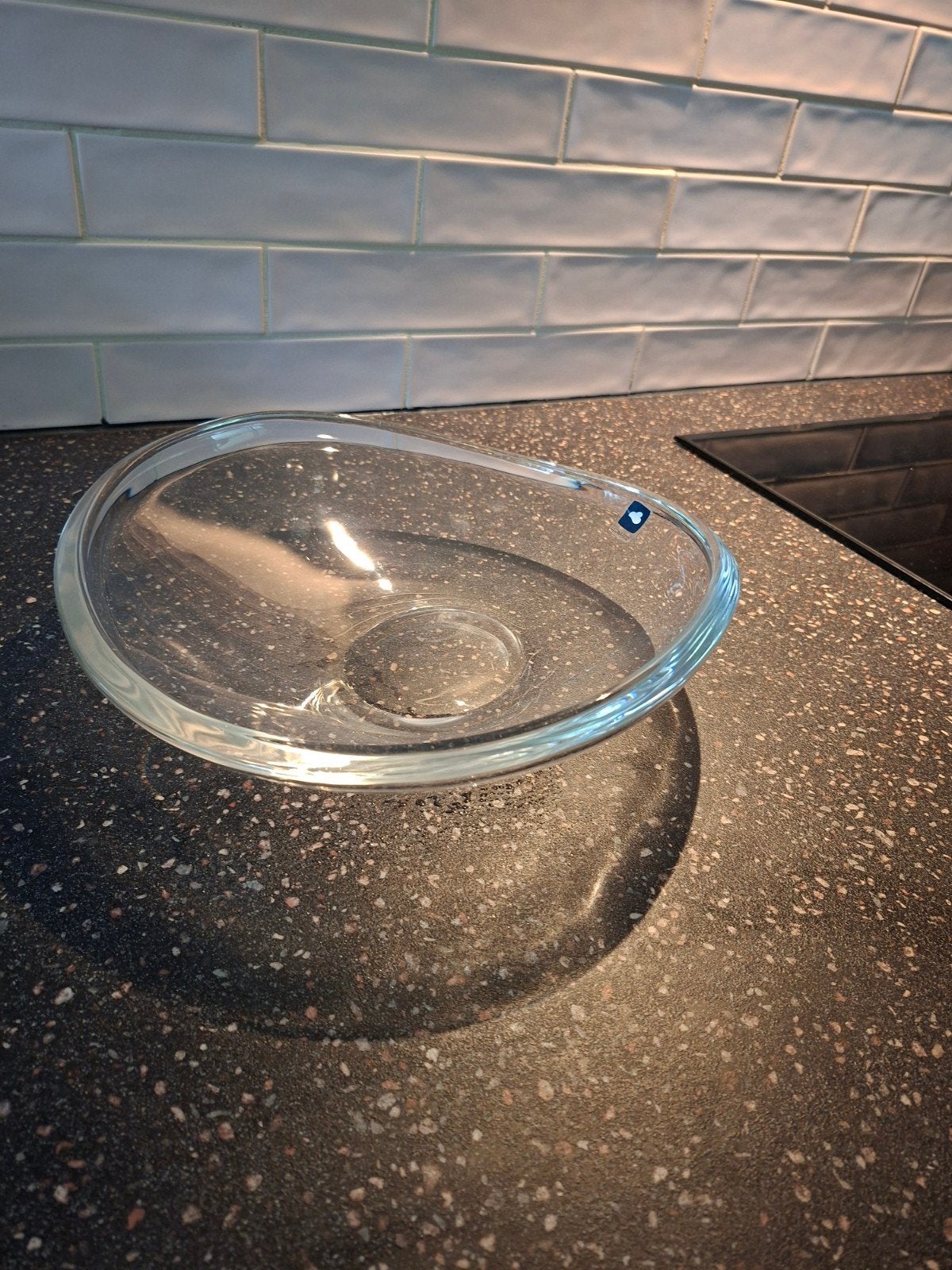 Leonardo ovale glazen schaal, Ophalen, Rond, Glas