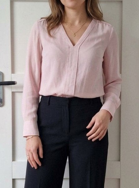 Lichtroze blouse Banana Republic maat S nette staat, Ophalen of Verzenden, Zo goed als nieuw, Roze, Maat 36 (S)